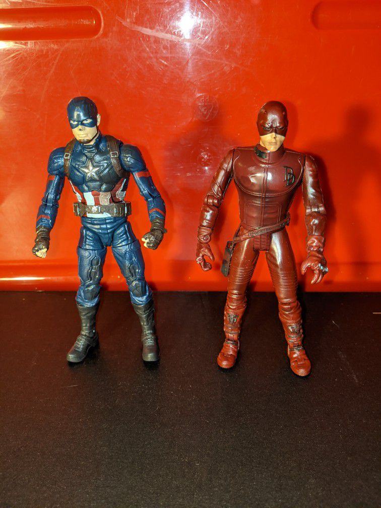 Marvel Legends Articulated Action Figures Captain America Avengers Daredevil Movie Htf