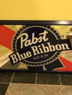 Pabst Blue Ribbon Bar Mirror Sign Big 48”