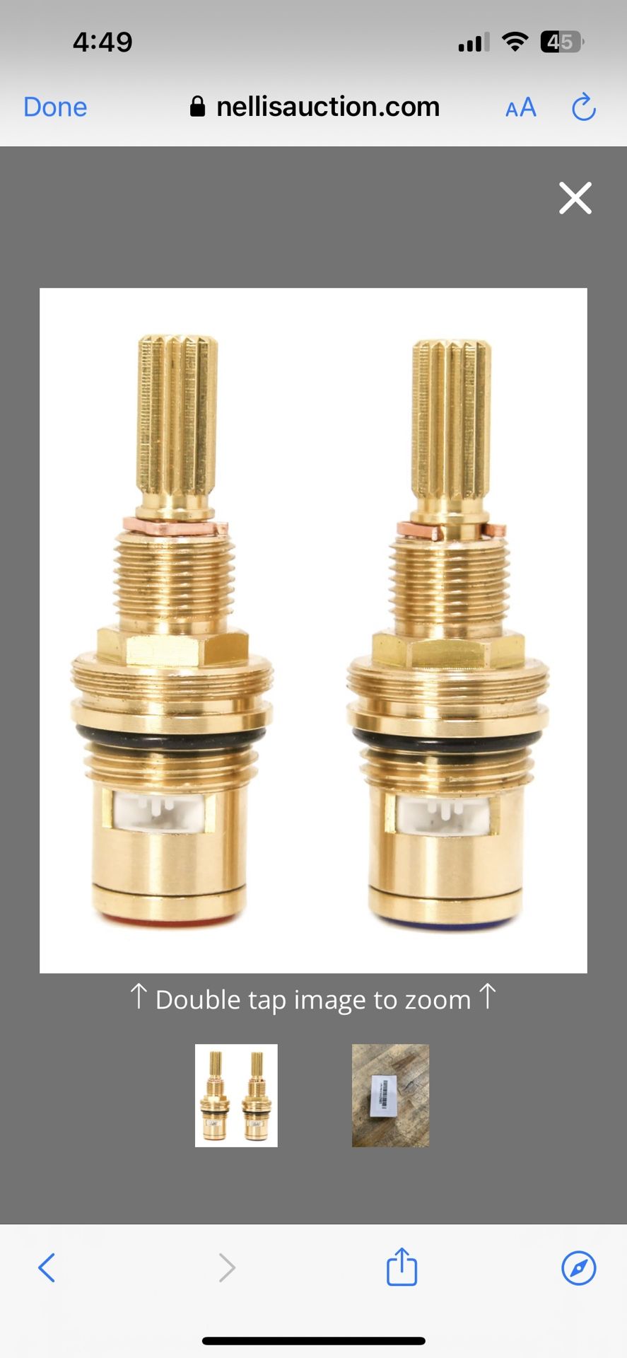1-001 & 1-002 Ceramic Valve Set, Lead-Free Brass, Replacement Newport Brass Hot And Cold Cartridge, Kingston KSRPL5000HC & CC, For Use With Widespread