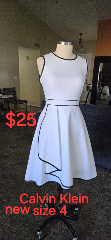 Calvin Klein Dress White Dress Formal Dress