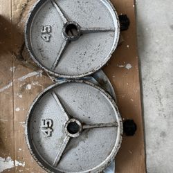 45 LB Olympic Weight Plates 