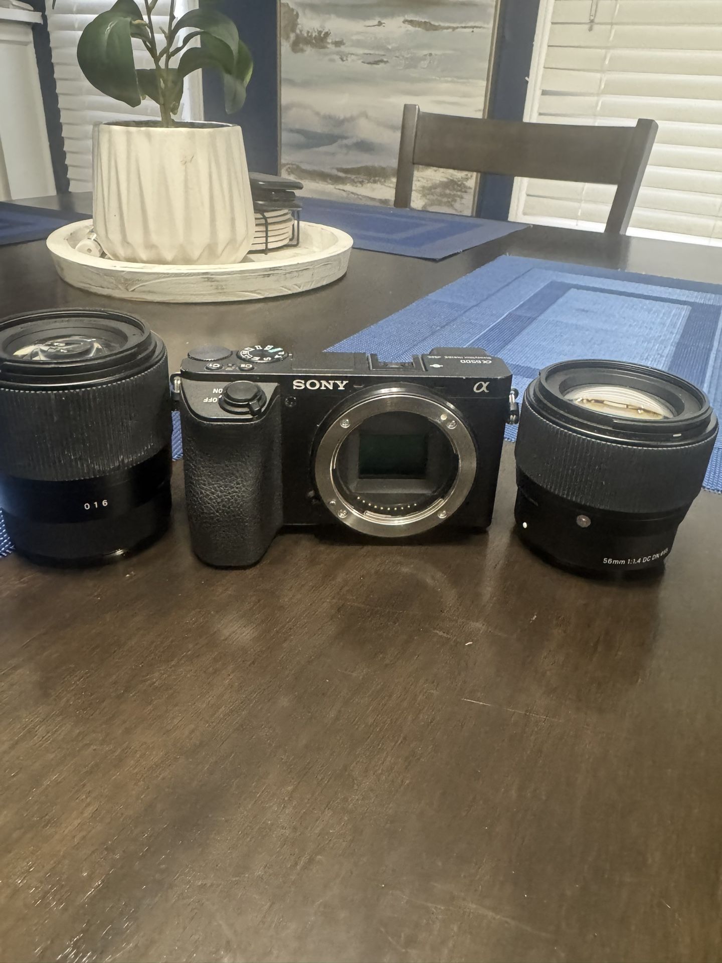 Sony Camera 6500 With Two Sigma Lenses