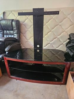 Wood and glass TV  stand.