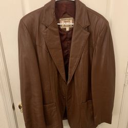 Dark cherry Creaciones Exclusivas Mexican leather jacket