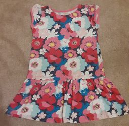 Little Girls' Size 5 GYMBOREE Colorful Floral Dress 100% Cotton