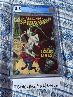 Amazing Spider-Man #76 CGC 8.5 the Lizard Lives! 1969