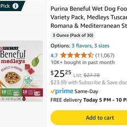 Purina Beneful Medleys Pack Of 30 Cans (3oz) 