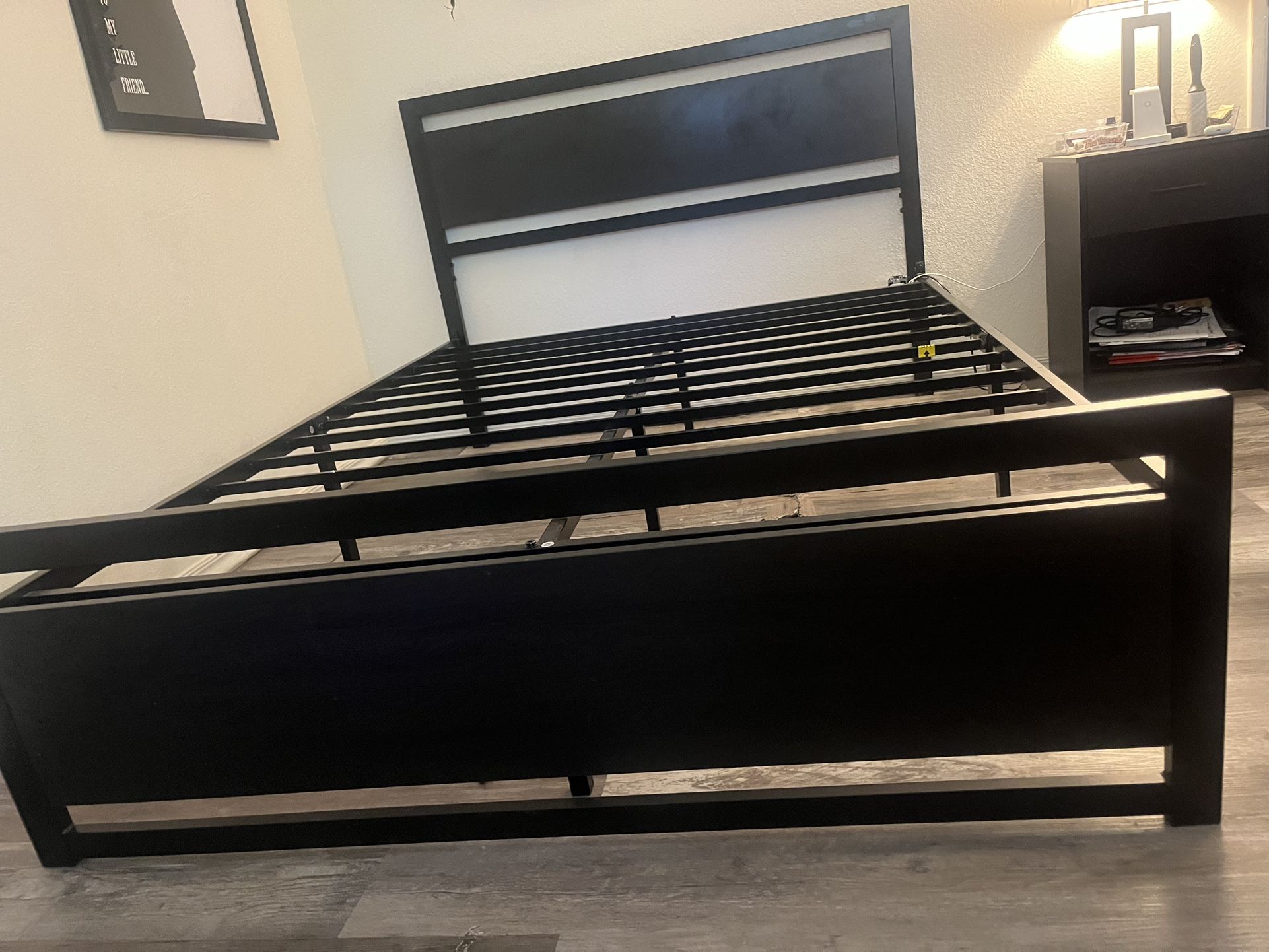 Black modern bed frame