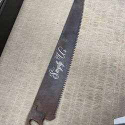 Vintage Crosscut Two Man Timber Logging Hand Saw