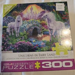 Unicorn In Fairy Land Jigsaw Puzzle