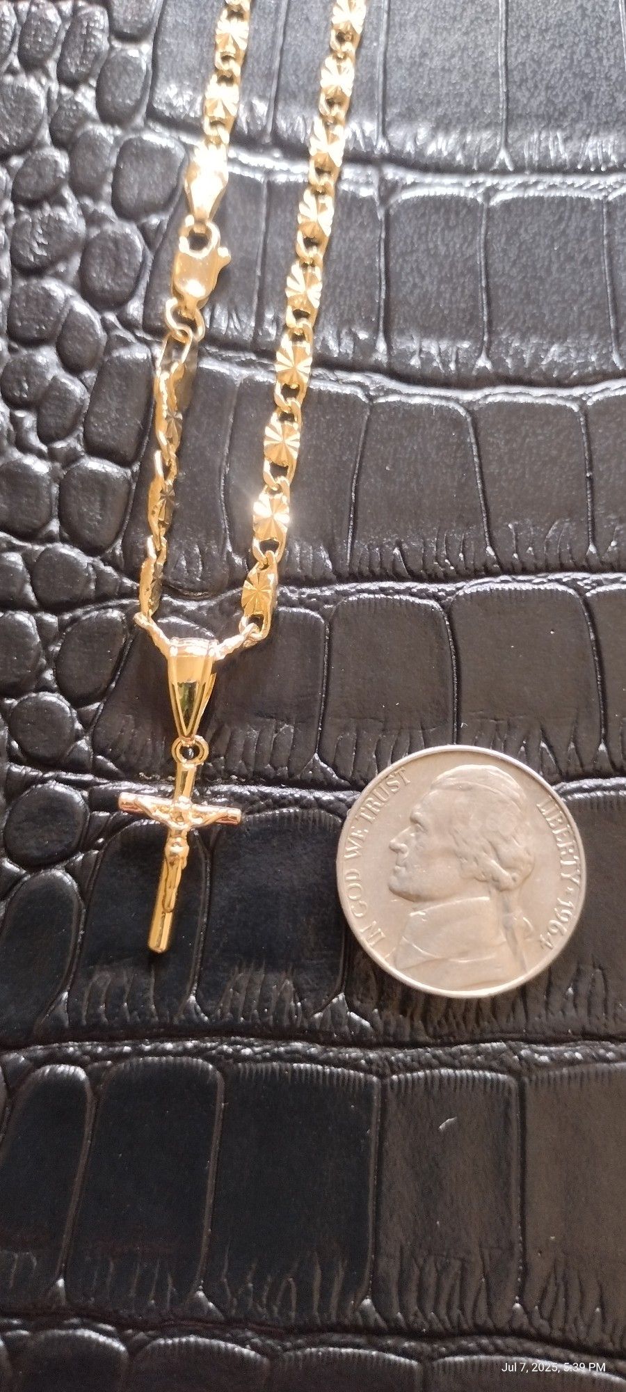 Small Cross Pendant And Chain Set