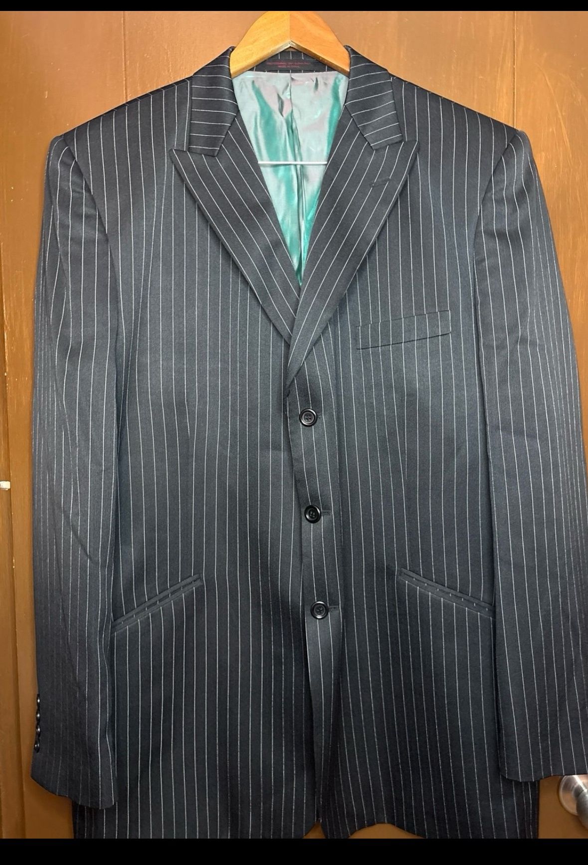 Stripped Suit Jacket With Matching Pants