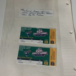 Different Padres Game Tickets (1998)