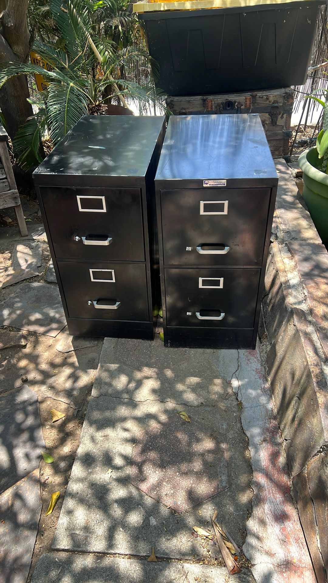 2 filing cabinets