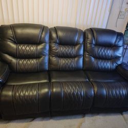 Brown Electric Recliner Sofa