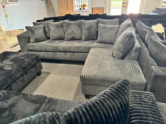 Gray Color corduroy sectional sofa