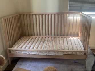 IKEA Toddler / infant bed with detachable rails & mattress