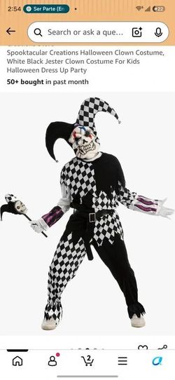 Kids size small clown costume
