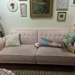 pink couch $100 OBO