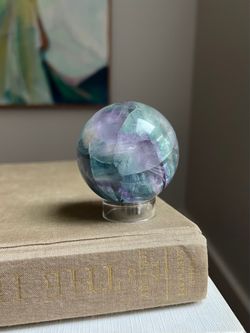 Feather Fluorite Sphere ( firm on price )