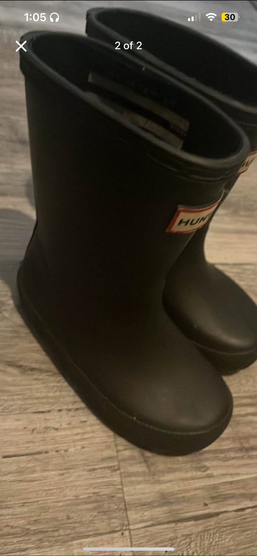 Hunter Rain Boots Size 8C toddler