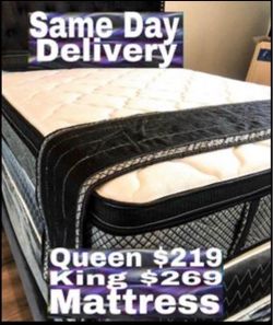 NEW 13 inch HYBRID PILLOW TOP MATTRESS QUEEN AND KING WITH FREE DELIVERY PAY ON ARRIVAL