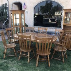 Real Wood Dining Table Set