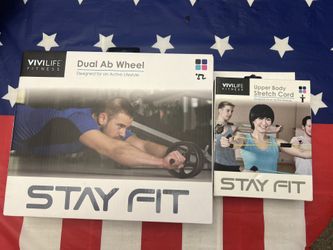 Fitness Ab Wheel Roller & Resistance Band Cord Exercise Equipment Gym Accessories 