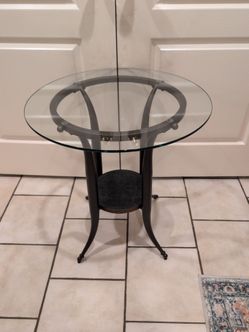 Glass side table
