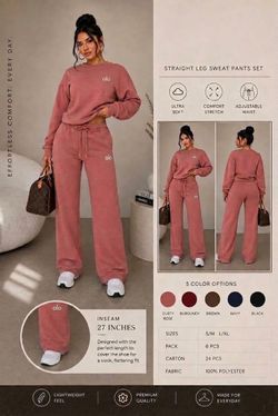 Alo Straight Leg Sweatsuit Set