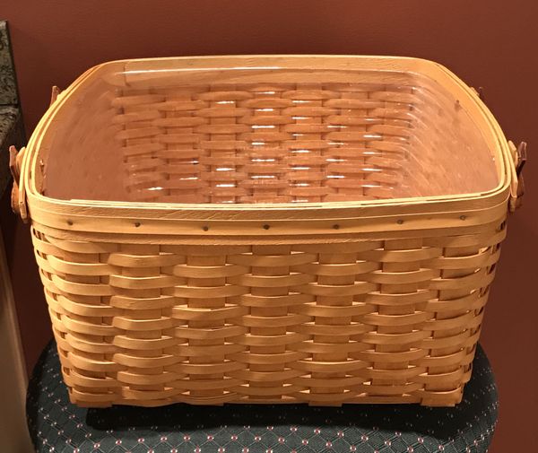 Collectible Longaberger 2000 Small Wash Day Basket With Protector for