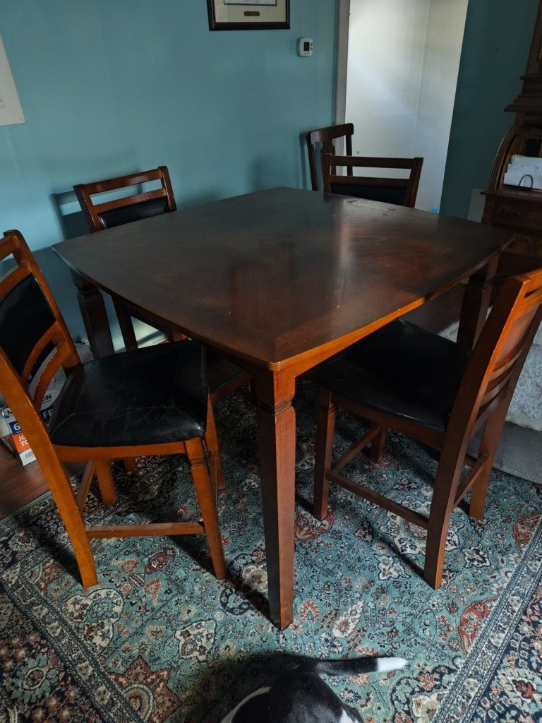 High Top Table And 4 Chairs