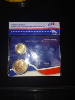 US Mint Presidential $1 Coin & First Spouse Medal Set – Julia Tyler