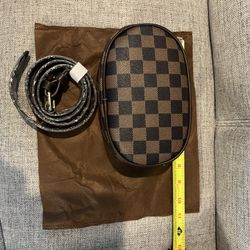 Waist Bag, Checkered Brown, New, Fanny Bag