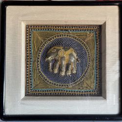 Malaga Burmese Embroidered Tapestry Elephant