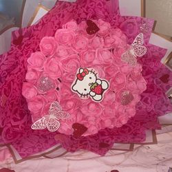 Pink Hello Kitty Flowers 