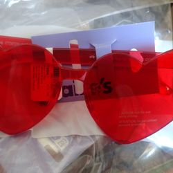 New clear red Claire glasses for adults (2) available $15.00 each