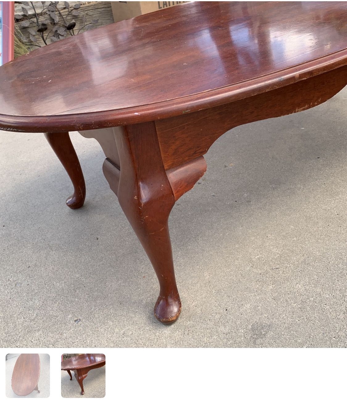 Oval Shaped Coffee Table
