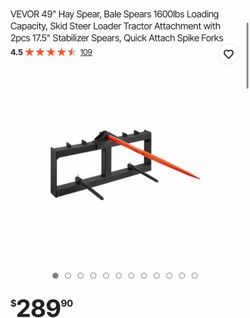 Tools/tractor skid / hay spear skid /tractor equipment