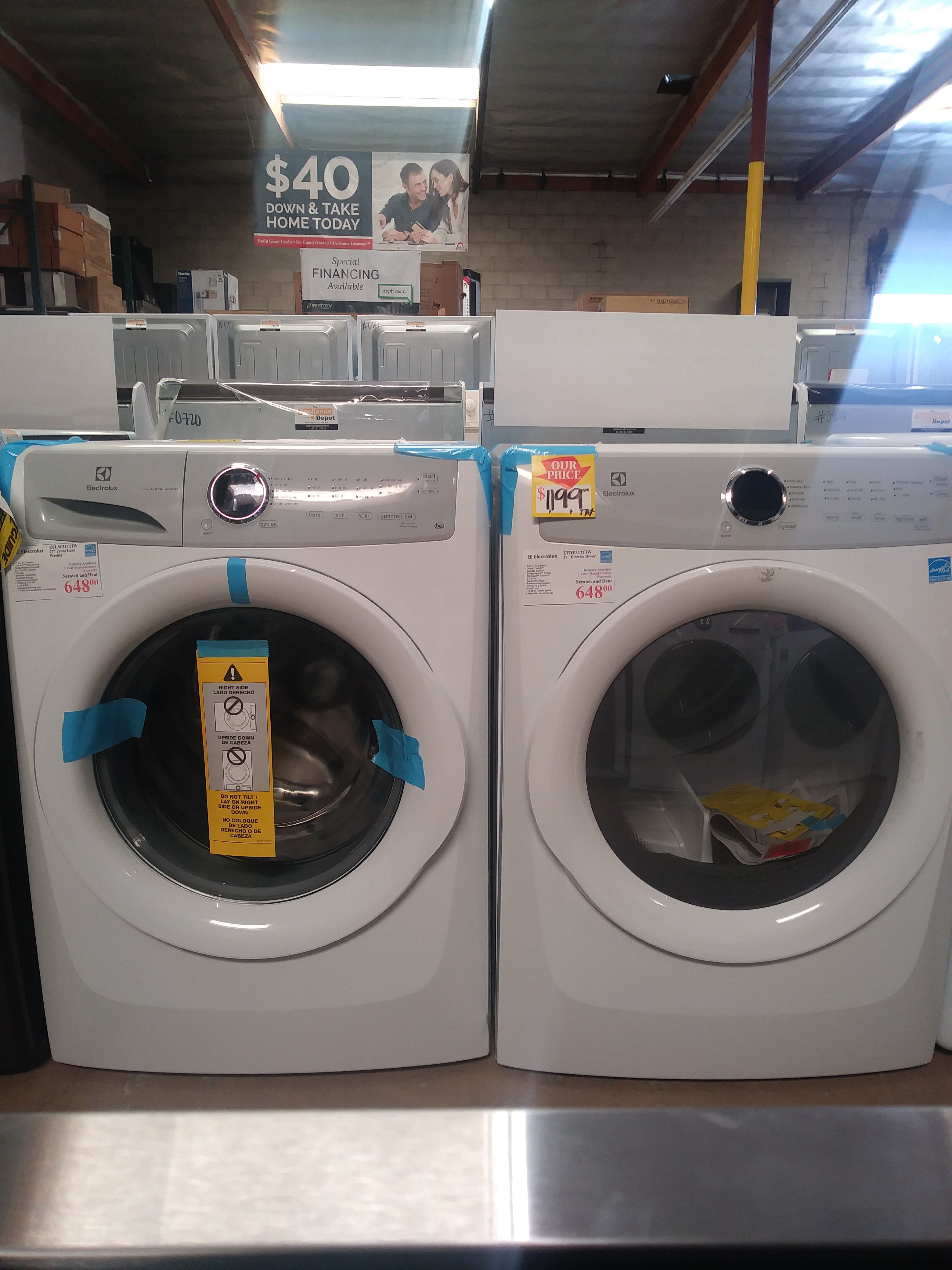 New Electrolux Washer & Electric Dryer