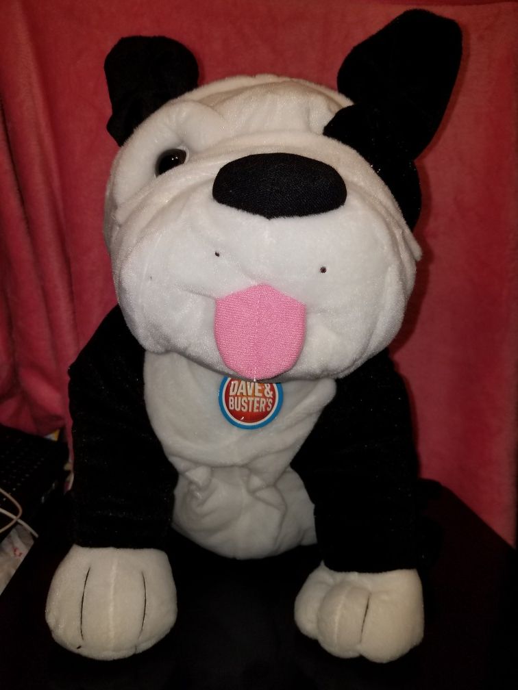 Bulldog plush Dave & Buster's