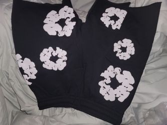 Black denim tear shorts 1:1 high quality