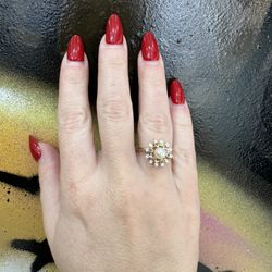 14k PEARL RING 