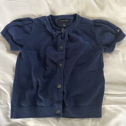 Tommy Hilfiger Navy Blue Swater Button Little Girls 4T