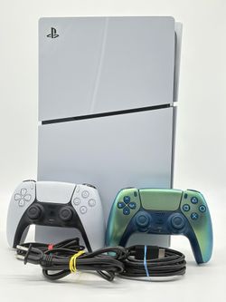 Sony PlayStation 5 Slim Digital CFI-2015 1TB White w/ 2 Controllers