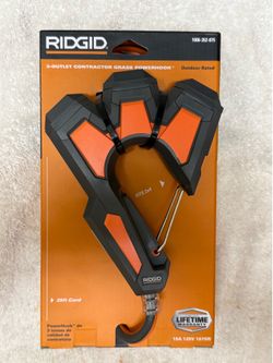 Ridgid 25 foot hanging 3 outlet 14/3 extension cord