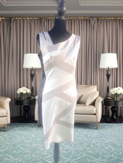 White Sleeveless Bandage Bodycon Dress