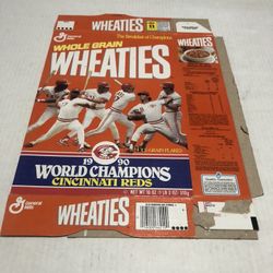Collectors Item 1990 Cincinnati REDS Wheaties Flat Box Excellent Condition 2 Available Listing is for 1 Box