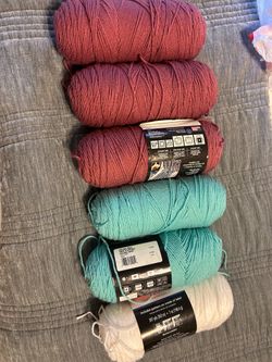 Acrylic Yarn Bundle – 6 Skeins Mixed Colors