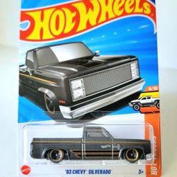  Hot Wheels '83 Chevy Silverado Black HW Hot Trucks 